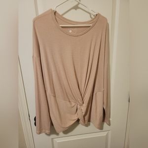Plus size sweater material top